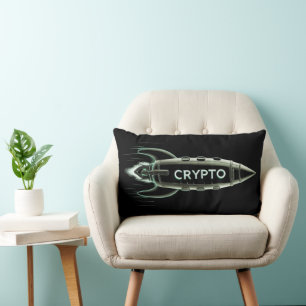 Coussin Rectangle Rocket Crypto