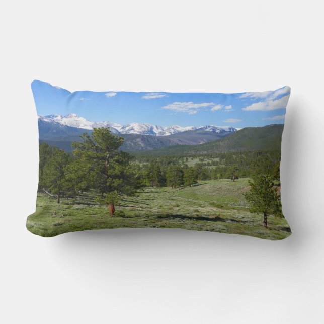 Coussin Rectangle Rocky Mountain View Paysage Pittoresque (Recto)