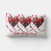 Coussin Rectangle Romantic Floral Heart (Verso)
