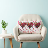 Coussin Rectangle Romantic Floral Heart (Chaise)