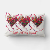 Coussin Rectangle Romantic Floral Heart (Recto)