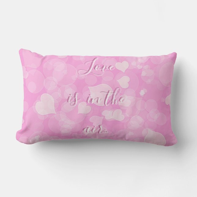 Coussin Rectangle Rose abstrait texture.text. de bokeh (Recto)