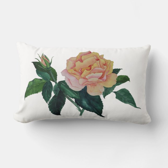 Coussin Rectangle Rose de la paix Cushion (Recto)