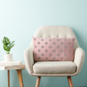 Coussin Rectangle Rose Gold Rose Brillant Glamour Points Modernes Él (Chaise)