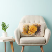 Coussin Rectangle Rose jaune simple aquarelle (Chaise)