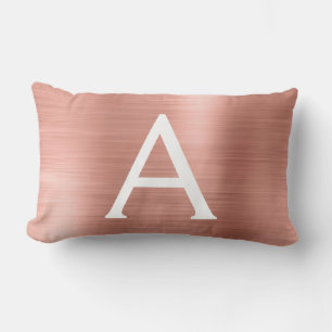 Coussin Rectangle Rose Rose Or Acier Inoxydable Nom