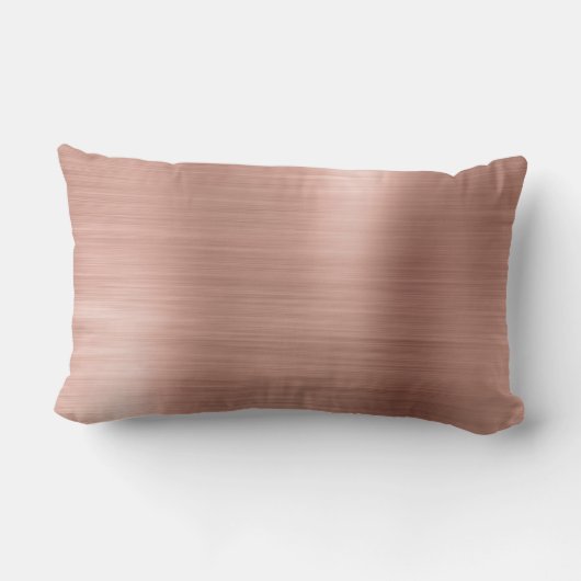 Coussin Rectangle Rose Rose Or en acier inoxydable Nom du monogramme (Verso)