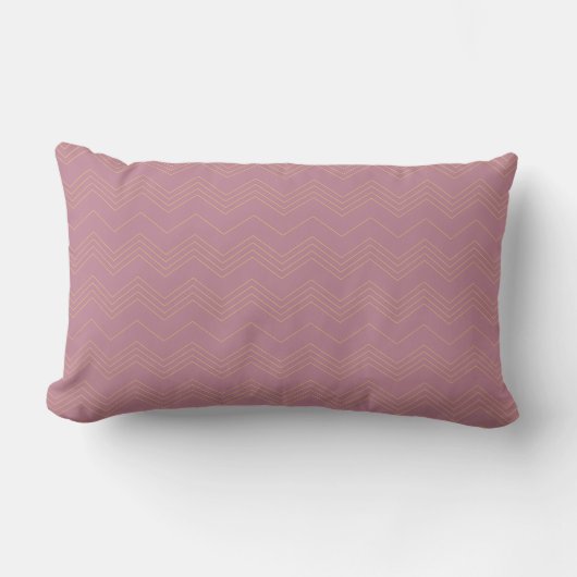 Coussin Rectangle Rose, simple, moderne, cool, motif en zigzag tenda (Recto)