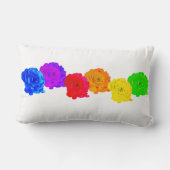 Coussin Rectangle Roses Arc-en-Ciel  (Verso)