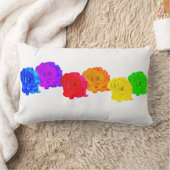 Coussin Rectangle Roses Arc-en-Ciel  (Couverture)