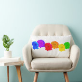 Coussin Rectangle Roses Arc-en-Ciel  (Chaise)