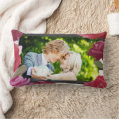 Coussin Rectangle Roses de l'anniversaire du mariage, bandes, photo  (Couverture)