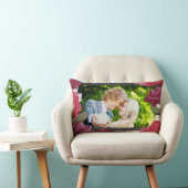 Coussin Rectangle Roses de l'anniversaire du mariage, bandes, photo  (Chaise)