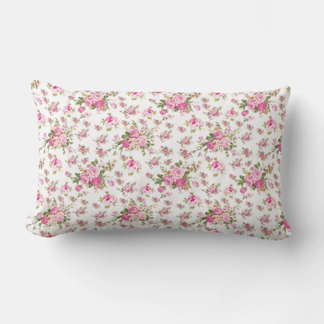 Coussin Rectangle Roses parisiens (Recto)