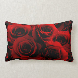 Coussin Rectangle Roses rouge foncé pour vous