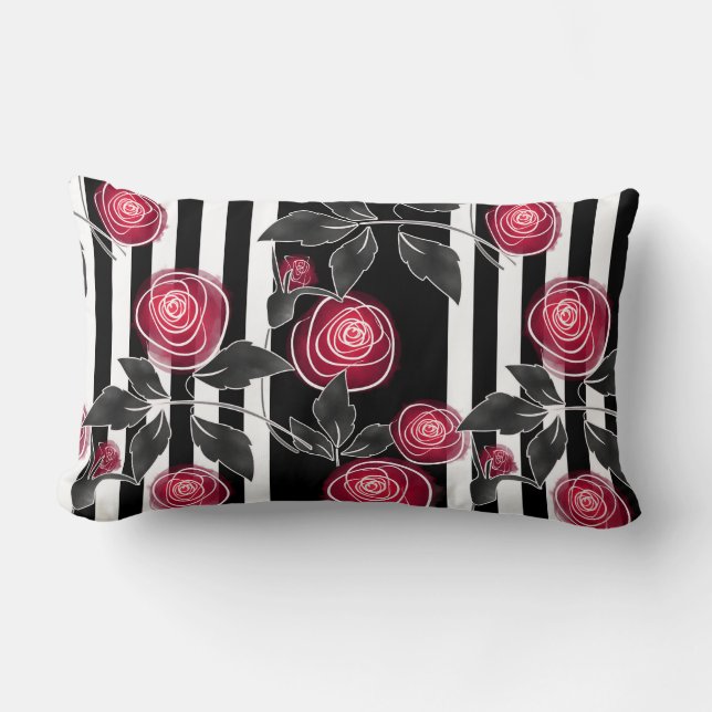 Coussin Rectangle Roses rouges (Recto)