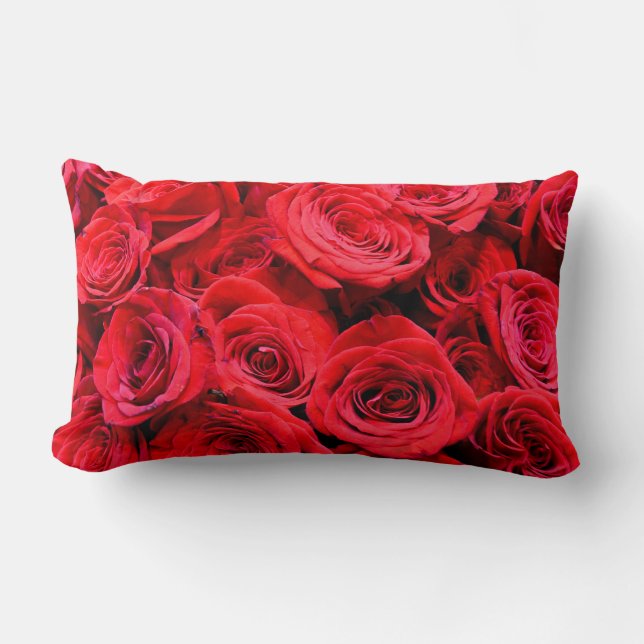 Coussin Rectangle Roses rouges (Recto)