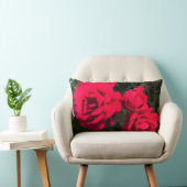 Coussin Rectangle Roses Rouges en Fleur  (Chaise)