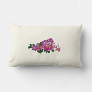Coussin Rectangle Rosier grimpant rose