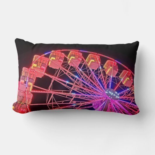 Coussin Rectangle Roue Ferris rouge (Recto)