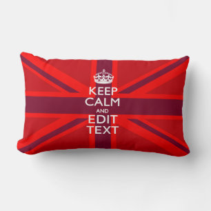 Coussin Rectangle Rouge Bourgogne Gardez Le Calme Votre Texte Union 