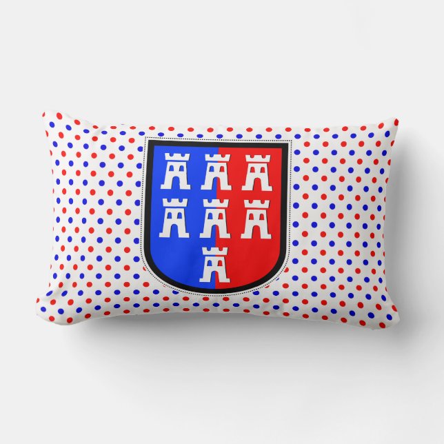 Coussin Rectangle Rouge et Bleu, il faut que ce soit (Recto)