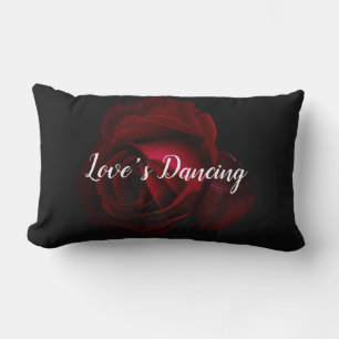 Coussin Rectangle Rouge, impression rose