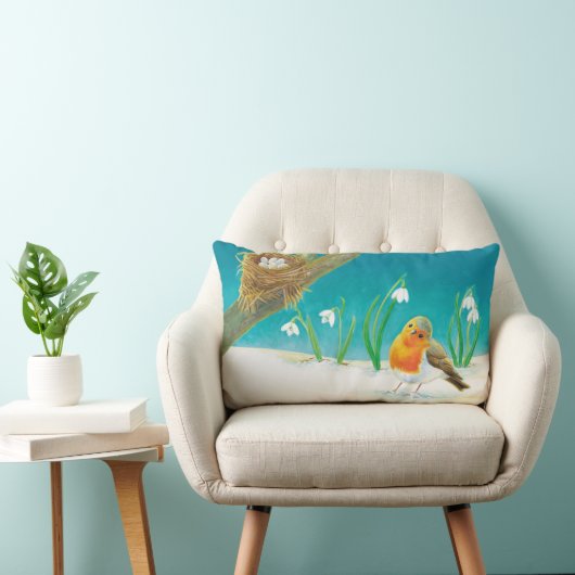 Coussin Rectangle Rouges Robin Spring (Chaise)