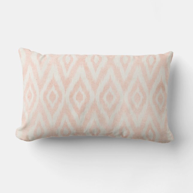 Coussin Rectangle Rougissent la copie peinte géométrique d'Ikat (Recto)