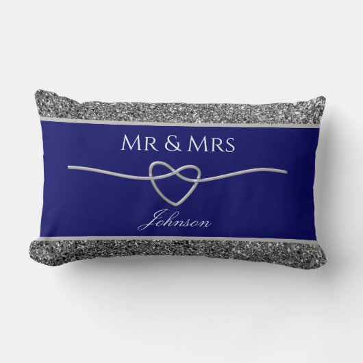 Coussin Rectangle Royal Blue Wedding Favor (Recto)