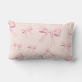 Coussin Rectangle Rubans roses mignon coquette cottage chic  (Verso)