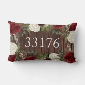 Coussin Rectangle Russe Code Zip Roses Juste Marié Couple (Verso)