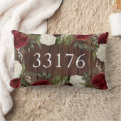 Coussin Rectangle Russe Code Zip Roses Juste Marié Couple (Couverture)