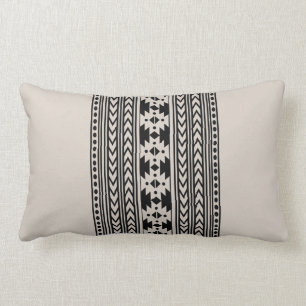 Coussin Rectangle Russe Tribal Aztèque Motif Ferme Beige