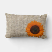 Coussin Rectangle Russe Western Pays Burlap Mariage de tournesol (Verso)