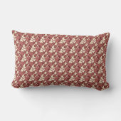 Coussin Rectangle Rust Floral Leaf Pattern | Terracotta Botanical  (Verso)