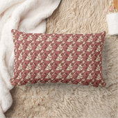 Coussin Rectangle Rust Floral Leaf Pattern | Terracotta Botanical  (Couverture)