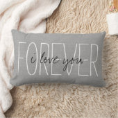 Coussin Rectangle Rustic Grey Je t'aime pour toujours (Couverture)