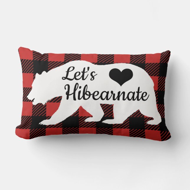 Coussin Rectangle Rustique Hibérisons Buffalo Lumberjack Plaid (Recto)