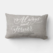 Coussin Rectangle Rustique simple moderne toujours et toujours cadea (Verso)