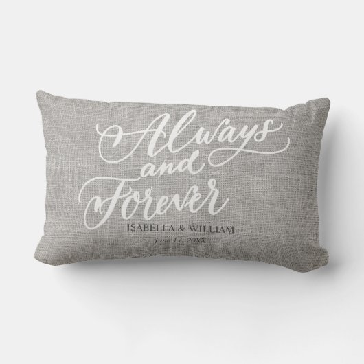 Coussin Rectangle Rustique simple moderne toujours et toujours cadea (Verso)