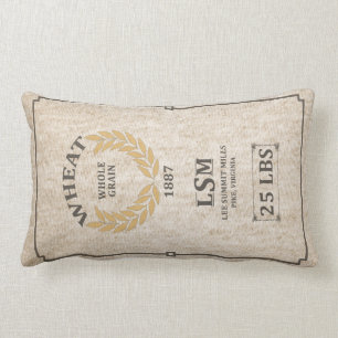 Coussin Rectangle Sac vintage à blé