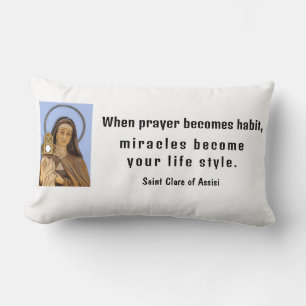 Coussin Rectangle Saint Clare d'Assise