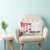 Coussin Rectangle Saint Valentin sur mesure Amour Moderne (Chaise)