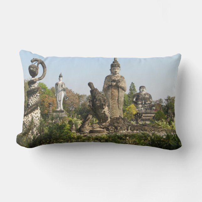 Coussin Rectangle Sala Keo Kou, Nong Khai, Thaïlande (Recto)