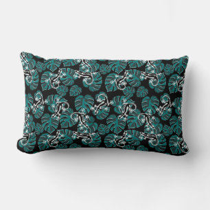 Coussin Rectangle Salamander et Motif de la feuille verte
