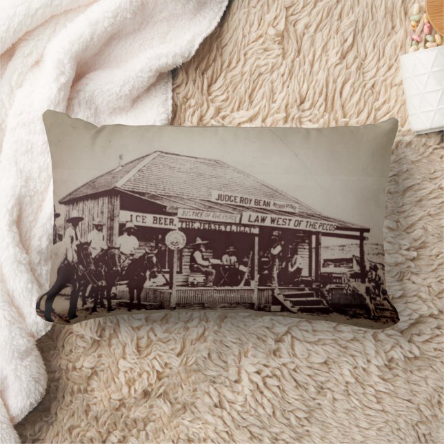 Coussin Rectangle Salon du tribunal du juge Roy Bean Langtry Texas (Couverture)