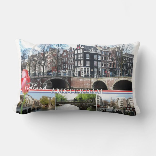 Coussin Rectangle Salutations de Hollande - Amsterdam (Recto)