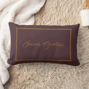 Coussin Rectangle Salutations saisonnières avec des vacances à la fr