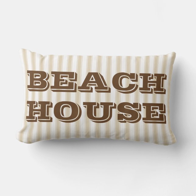 Coussin Rectangle Sandpiper Birds & Stripes Beach House Lumb neutre (Recto)